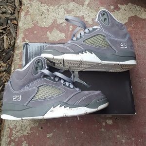 Toddler Nike Jordan Retro 5  Wolf Grey